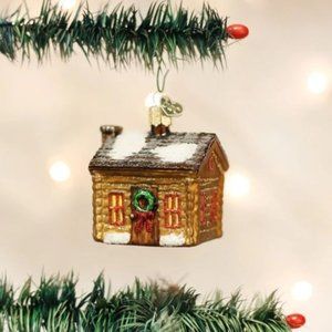 Log Cabin Old World Christmas Ornament